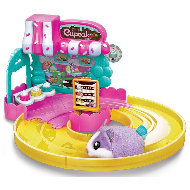 Playset-e-Mini-Figura---Hamster-In-a-House---Cupcake-Bakery---Candide