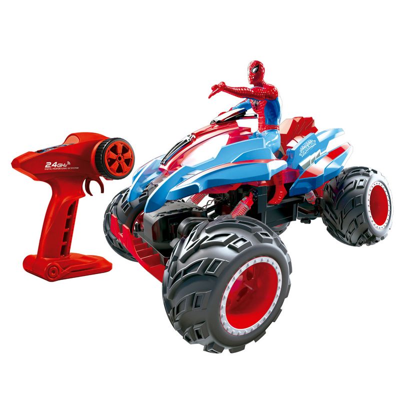 Veiculo-de-Controle-Remoto-e-Figura---Disney---Marvel---Spider-Man---Action-Crawler---Candide