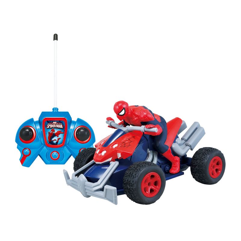 Veiculo-de-Controle-Remoto-e-Figura---Disney---Marvel---Spider-Man---Web-Tracker---Candide