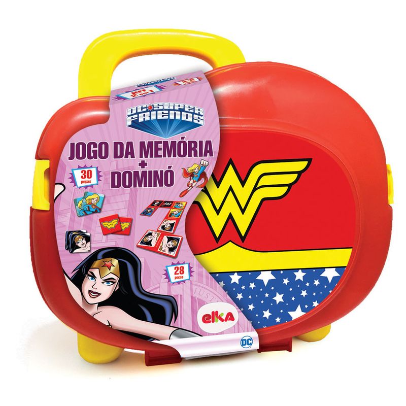 Conjunto-de-Jogos---DC-Comics---DC-Super-Friends---Domino-e-Jogo-da-Memoria---Mulher-Maravilha---Elka