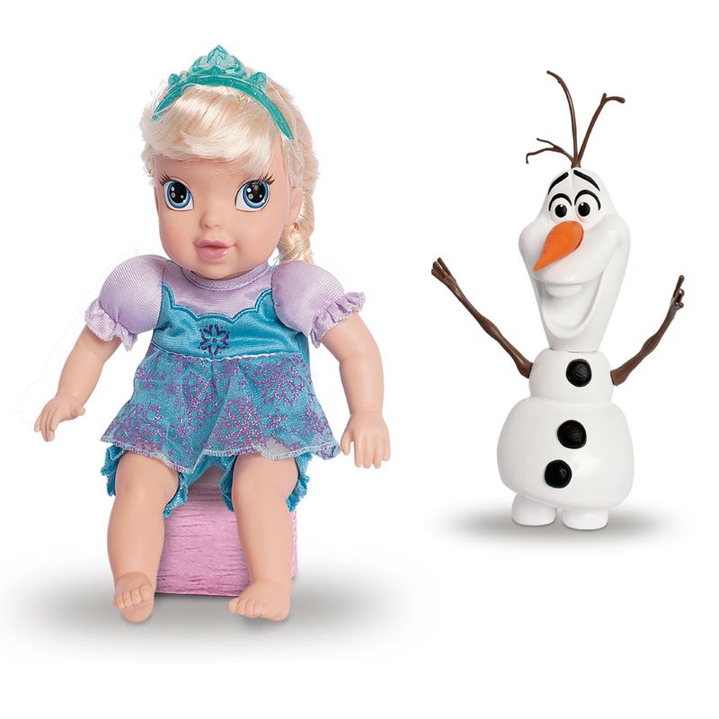 Conjunto-de-Bonecas---30-Cm---Disney---Frozen---Elsa-e-Olaf---Mimo