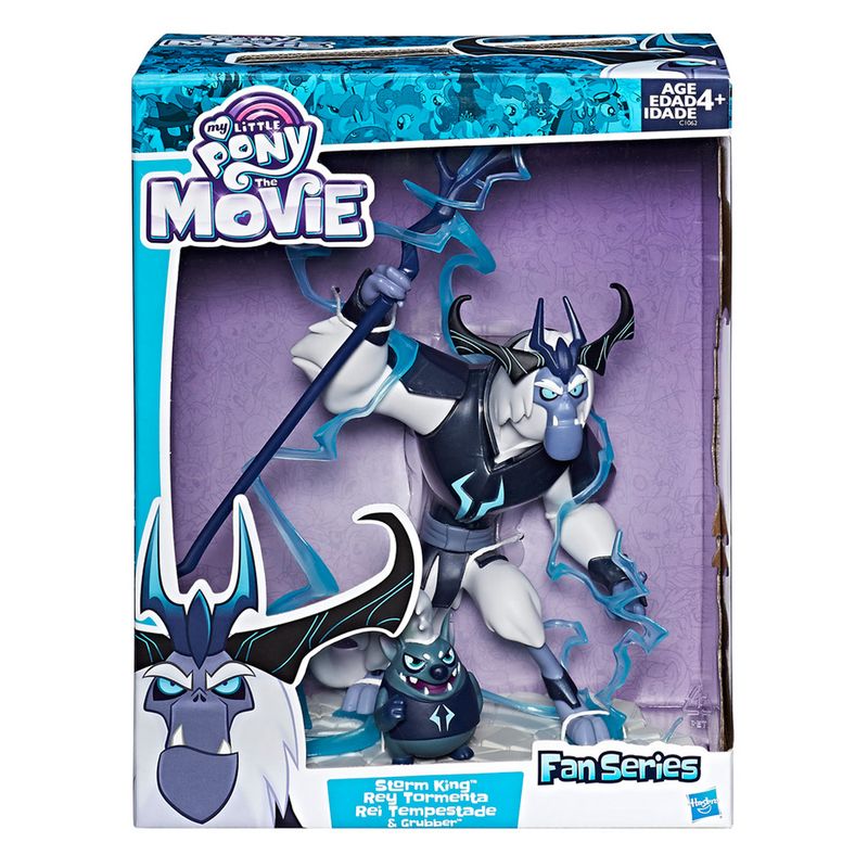 Figura-Colecionavel-My-Little-Pony-Movie---30-cm---Rei-Tempestade-e-Grubber---Hasbro