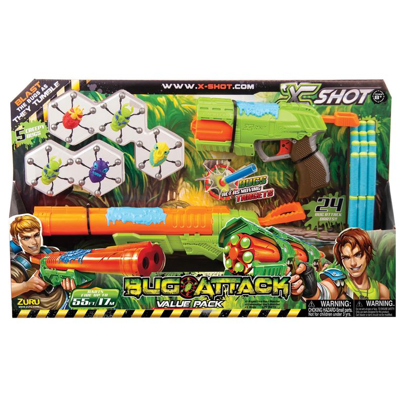 Conjunto-de-Lancadores-de-Dardos---X-Shot---Bug-Attack---Value-Pack---Candide