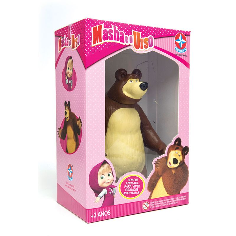 Figura-de-Vinil-20-Cm---Masha-e-o-Urso---Urso---Estrela