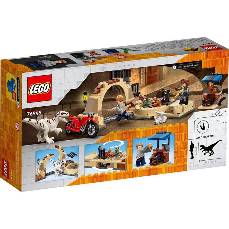 LEGO---Jurassic-World---Dinossauro-Atrociraptor--Perseguicao-de-Motocicleta---76945-2