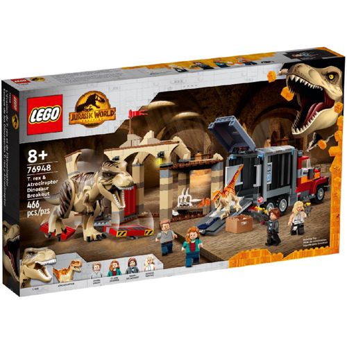 LEGO - Jurassic World - Fuga dos Dinossauros Atrociraptor e T Rex - 76948