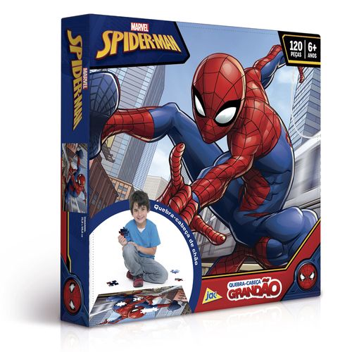 Quebra-Cabeça Grandão - 120 Peças - Disney - Marvel - Spider-Man - Toyster