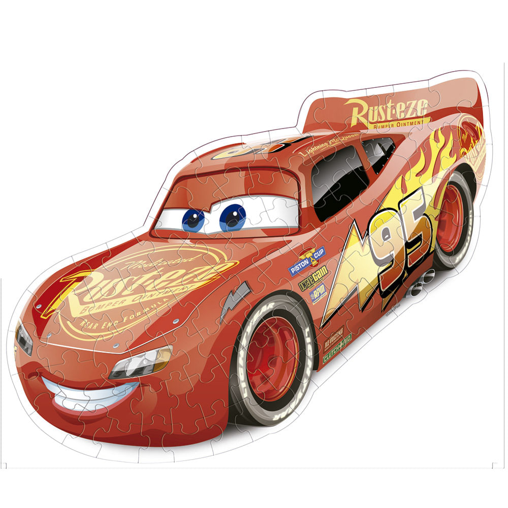 Quebra-Cabeça com Contorno - Disney - Carros 3 - Relâmpago McQueen