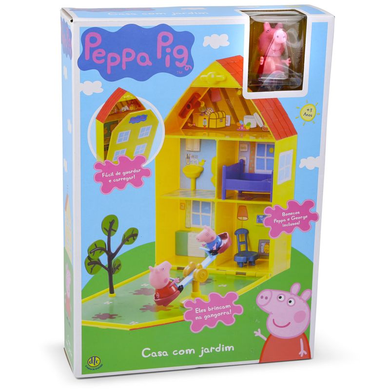 Playset-e-Mini-Figuras---Peppa-Pig---Casa-com-Jardim-da-Peppa---DTC