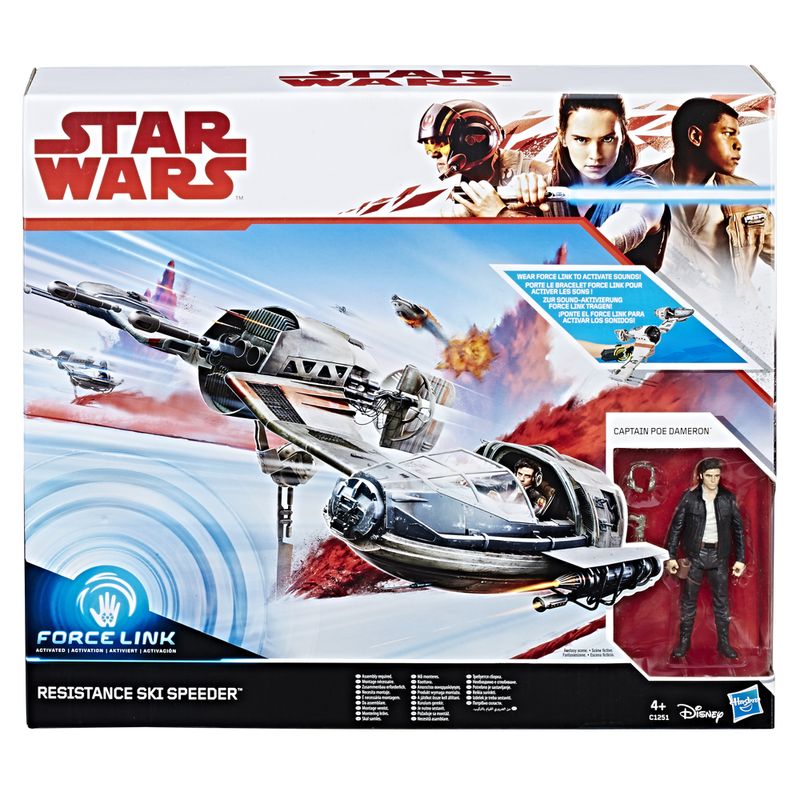 Veiculo-E-Figura---Disney---Star-Wars---Episodio-VIII---Ski-Speeder-Resistance---Hasbro