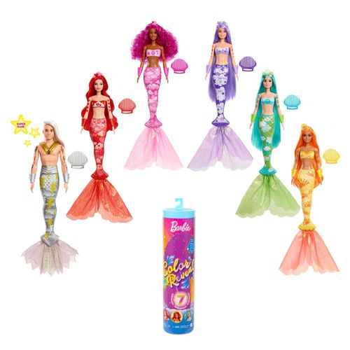 Boneca Articulada - Barbie - Color Reveal - Sereia Arco-Íris - 32 cm - Mattel
