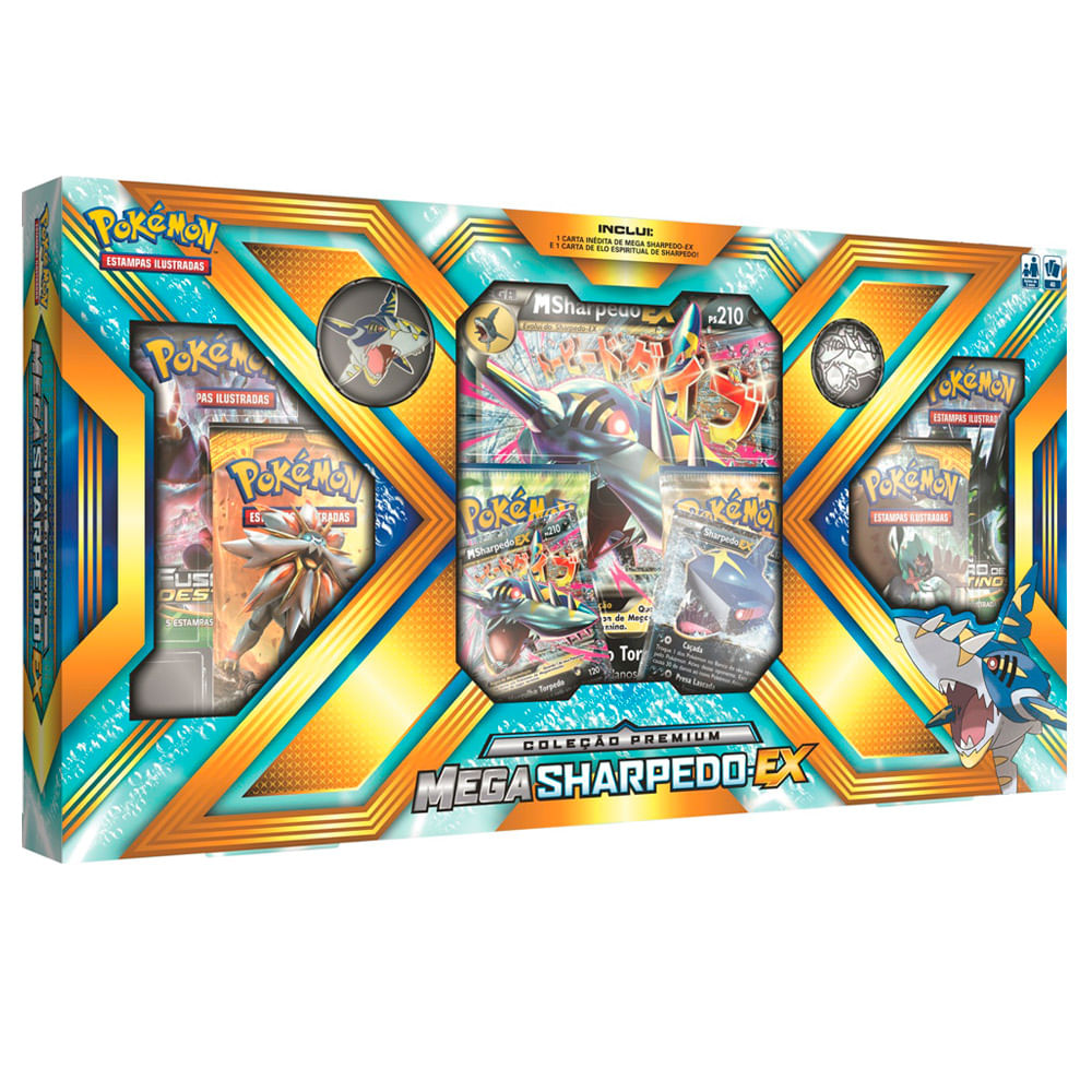 Jogo Deluxe - Box Pokémon - Mega Sharpedo-Ex - Copag - Ri Happy