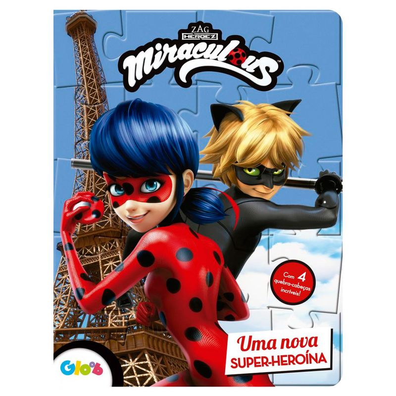 Livro-Infantil-e-Quebra-Cabeca---Miraculous---LadyBug---Uma-Super-Heroina--Ciranda-Cultural-