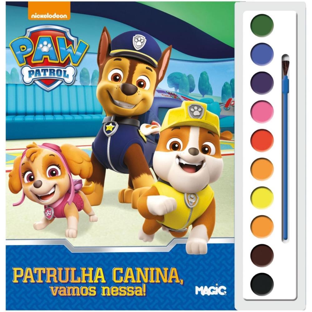 Patrulha Canina Livro para Pintar com Aquarela - umlivro