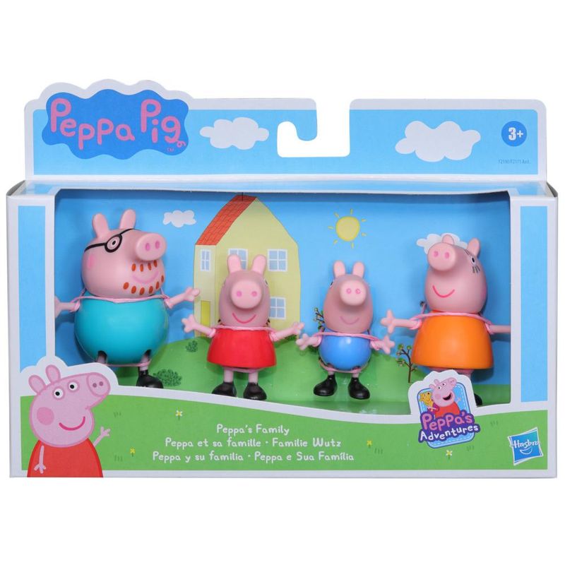 Conjunto de Mini Figuras Peppa Pig Peppa e Sua Familia Hasbro