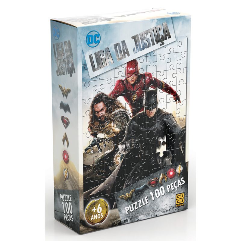 Quebra-Cabeca---Liga-da-Justica---O-Filme---100-Pecas---Grow
