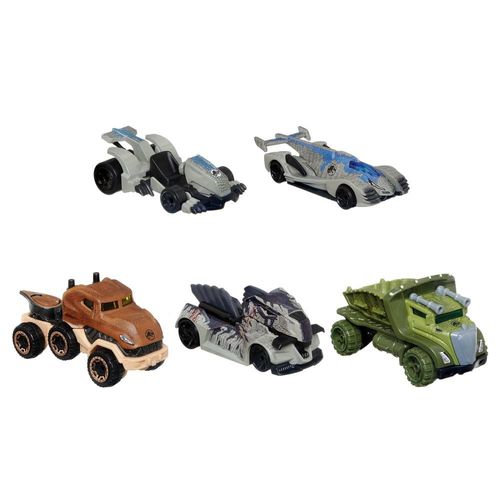 Jurassic World - Hot Wheels - Pack de 5 Carrinhos - Mattel