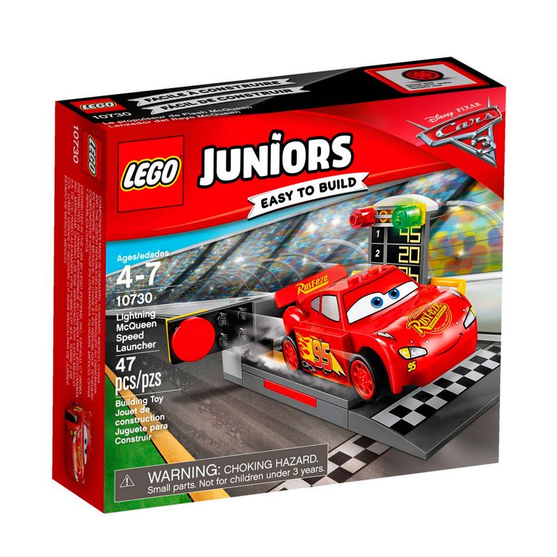 LEGO-Juniors---Disney---Pixar---Carros-3---Pista-de-Lancamento---Relampago-McQueen---10730