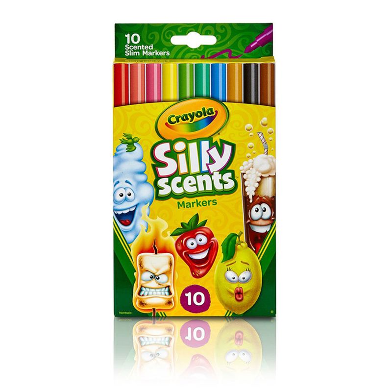 Canetas-Perfumadas-de-Ponta-Fina---Silly-Scents-Markers---10-Cores---Crayola---Embalagem