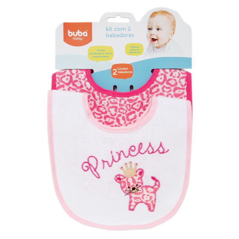 Kit-com-2-Babadores-Estampados---Princesas---Buba---FRENTE