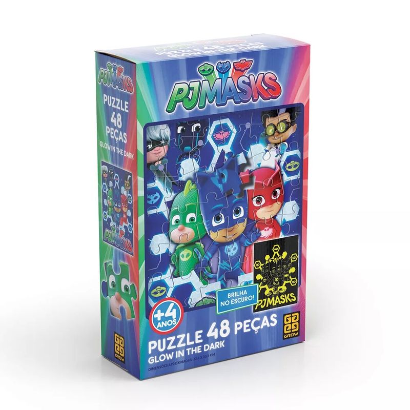 Quebra-Cabeca---48-Pecas---PJ-Masks---Grow-embalagem