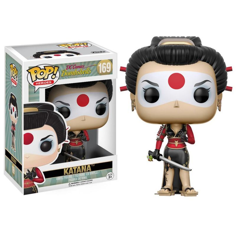 Figura-Colecionavel---Funko-POP---DC-Comics---Bombshells---Katana---Funko