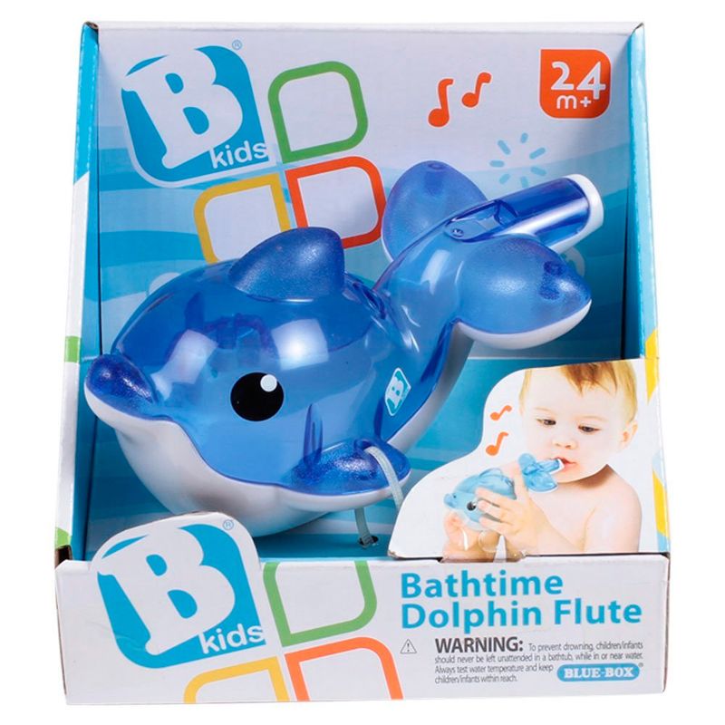 Brinquedo-de-Banho---Golfinho-Flutuador-com-Apito---New-Toys