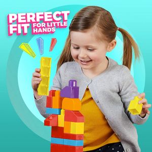 Blocos de Montar - Mega Bloks - Sacola com 80 Peças - Azul - Fisher-Price