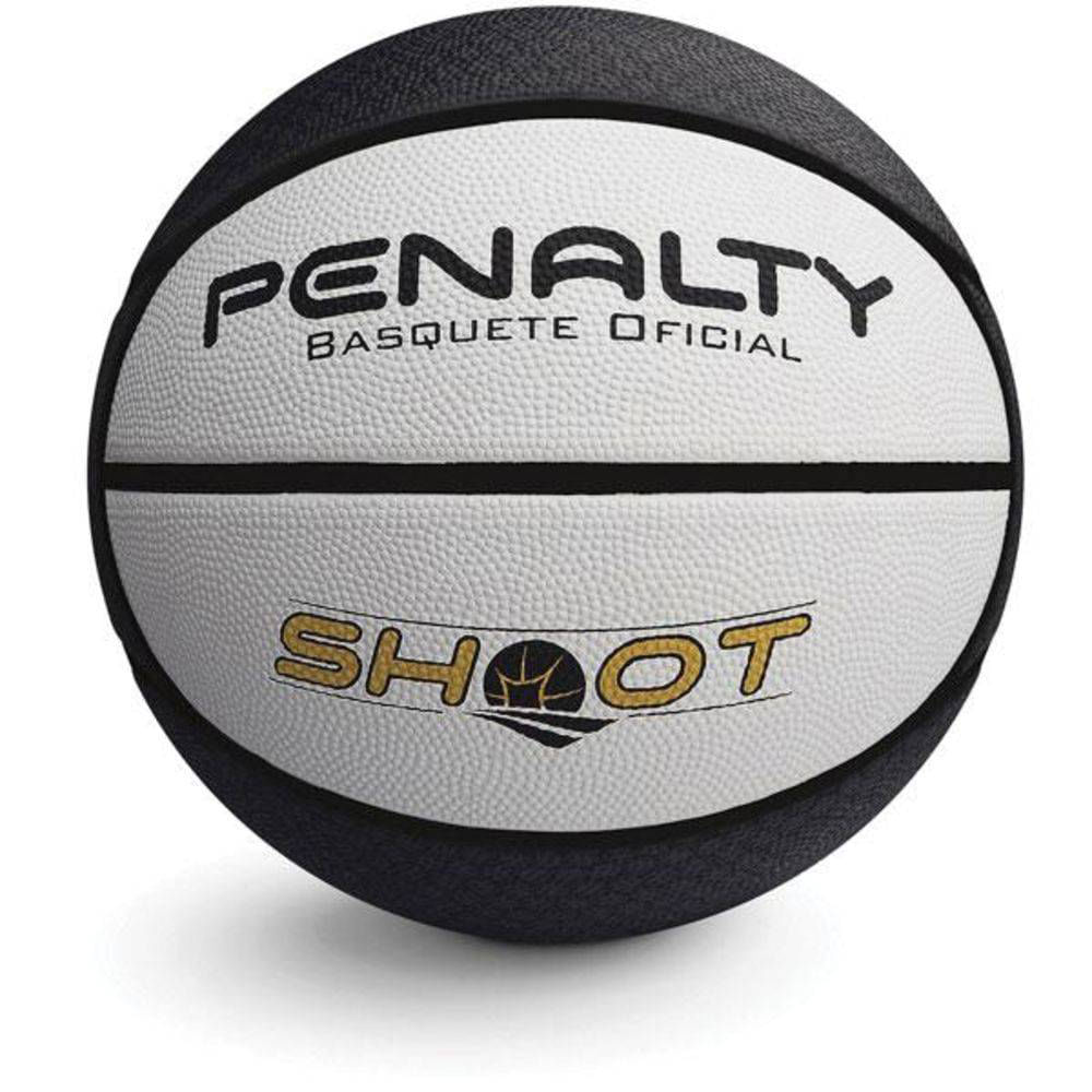 Bola de Basquete - Shoot Nac VI - Branco, Preto e Amarelo - Penalty