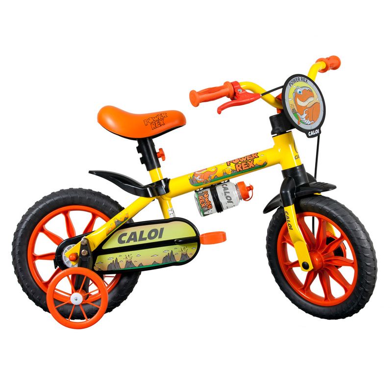 Bicicleta-ARO-12---Power-Rex---Amarela---Caloi_Frente