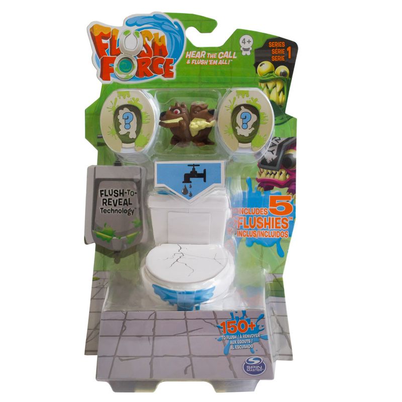 Mini-Figuras---Flush-Force---Vaso-e-5-Figuras---Sunny