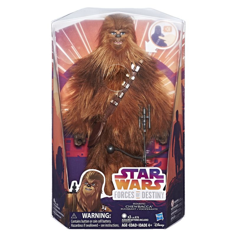 Figura-Articulada---30-Cm---Disney---Star-Wars---Star-Wars-Forces-of-Destiny---Chewbacca---Hasbro-embalagem