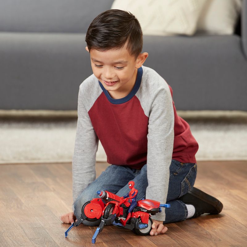 Boneco-com-Veiculo---Disney---Marvel---3-em-1---Spider-Man---Hasbro