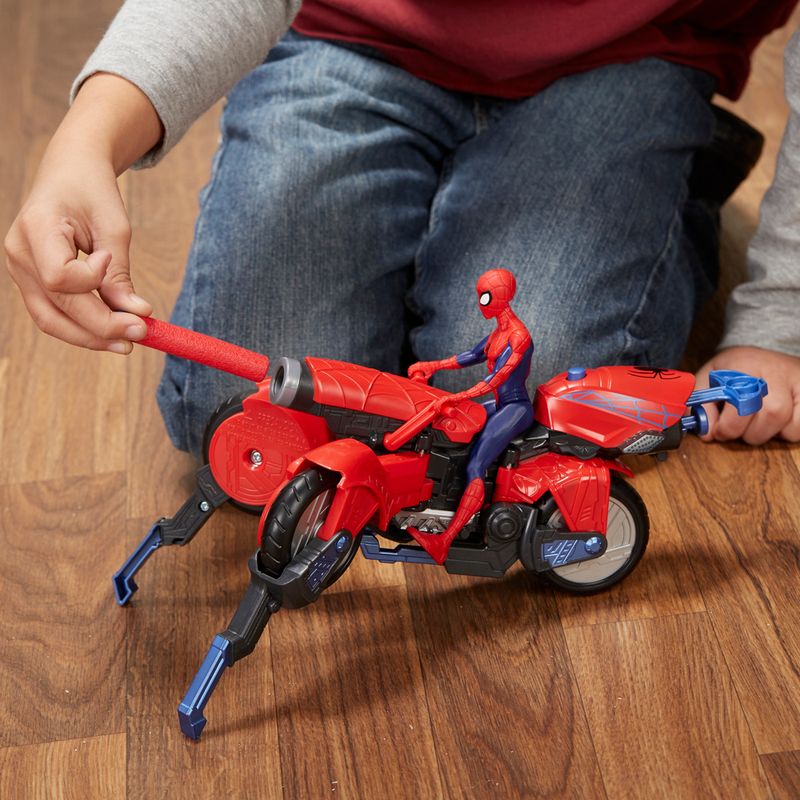 Boneco-com-Veiculo---Disney---Marvel---3-em-1---Spider-Man---Hasbro