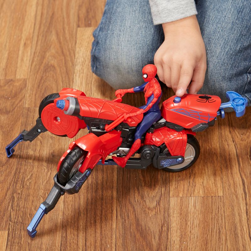 Boneco-com-Veiculo---Disney---Marvel---3-em-1---Spider-Man---Hasbro