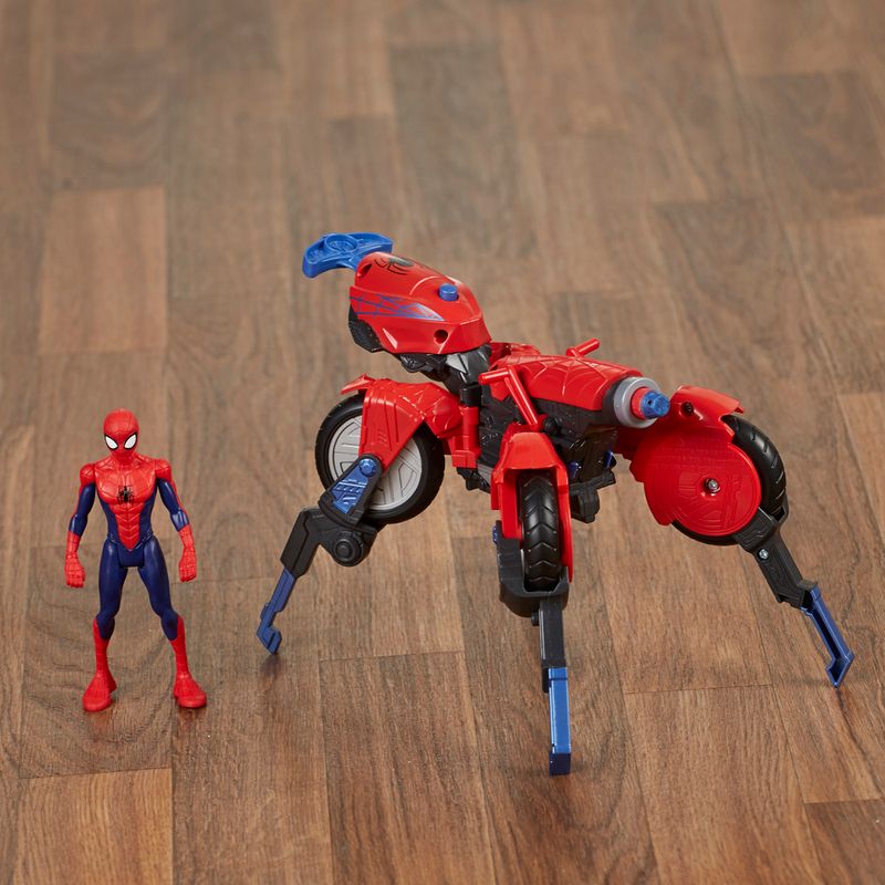 Boneco-com-Veiculo---Disney---Marvel---3-em-1---Spider-Man---Hasbro