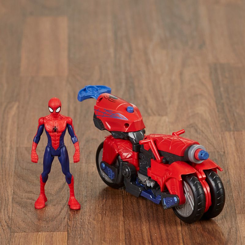 Boneco-com-Veiculo---Disney---Marvel---3-em-1---Spider-Man---Hasbro