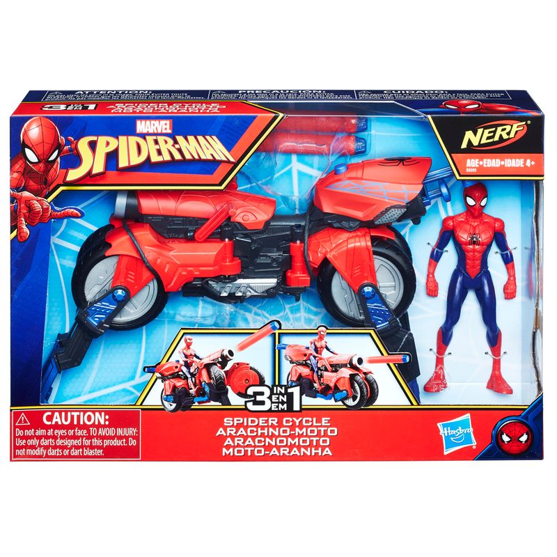Boneco-com-Veiculo---Disney---Marvel---3-em-1---Spider-Man---Hasbro