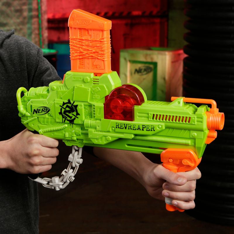 Brinquedo Lançador De Dardos Nerf Zombie Strike RevReaper em