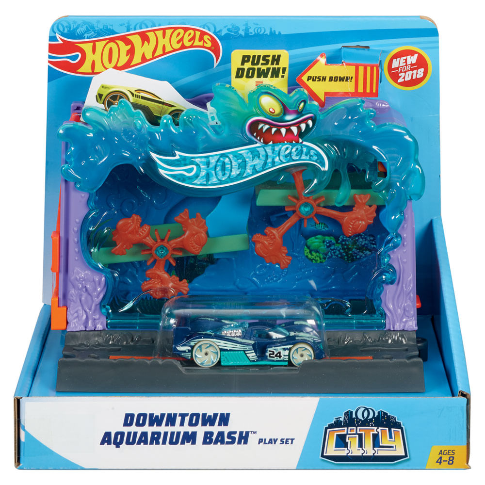 Pista Hot Wheels - City Downtown - Aquarium Attack - Mattel