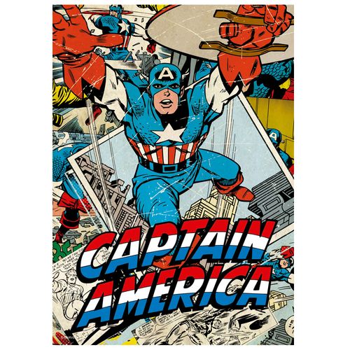 Quebra-Cabeça Nano - 500 Peças - Marvel Comics - Avengers - Capitão América - Toyster - Disney