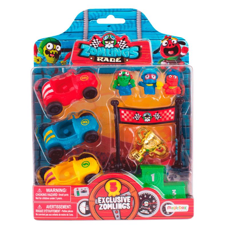 Conjunto-Mini-Veiculos-e-Figuras-Sortidas---Zomlings---Corrida-Zombie---Fun