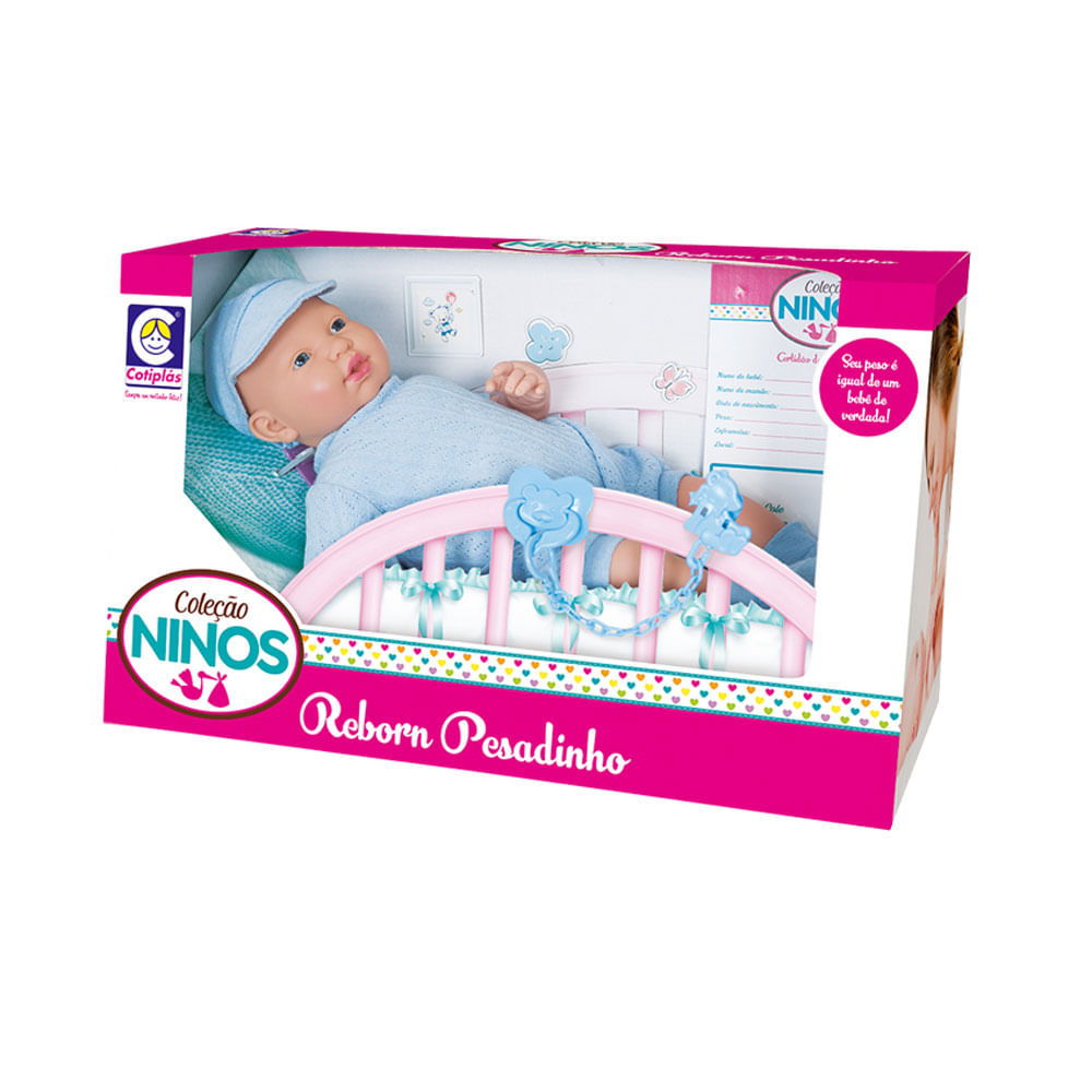 Boneca Tipo Bebê Reborn - Cotiplás 2032 - Noy Brinquedos