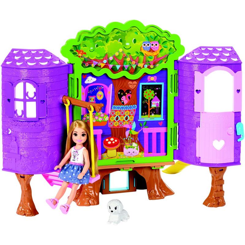 Playset-e-Boneca---Barbie-Club---Casa-da-Arvore-da-Chelsea---Mattel