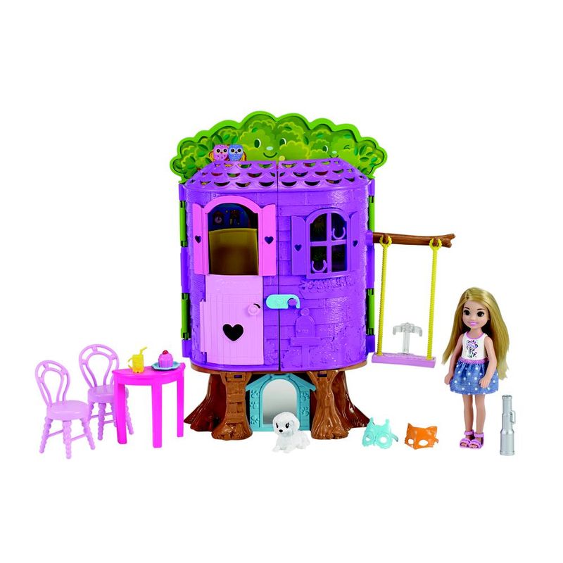 Playset-e-Boneca---Barbie-Club---Casa-da-Arvore-da-Chelsea---Mattel