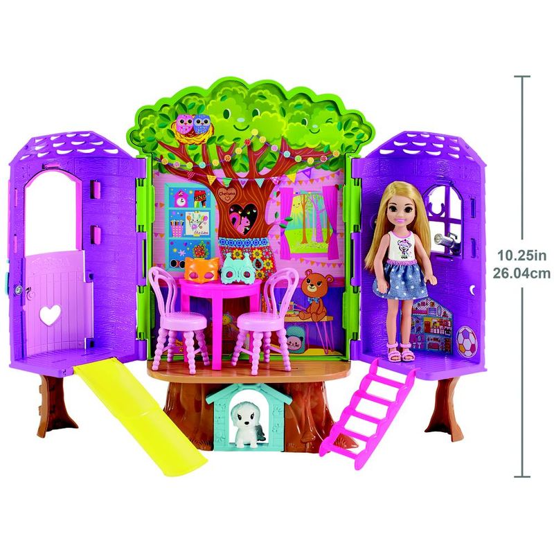 Playset-e-Boneca---Barbie-Club---Casa-da-Arvore-da-Chelsea---Mattel