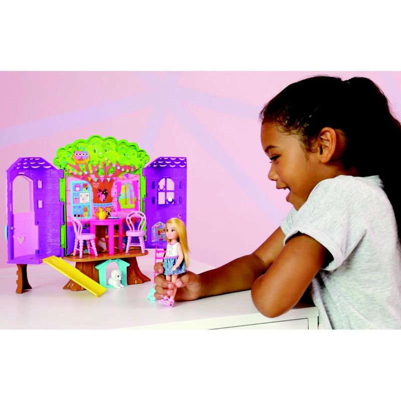 Playset-e-Boneca---Barbie-Club---Casa-da-Arvore-da-Chelsea---Mattel