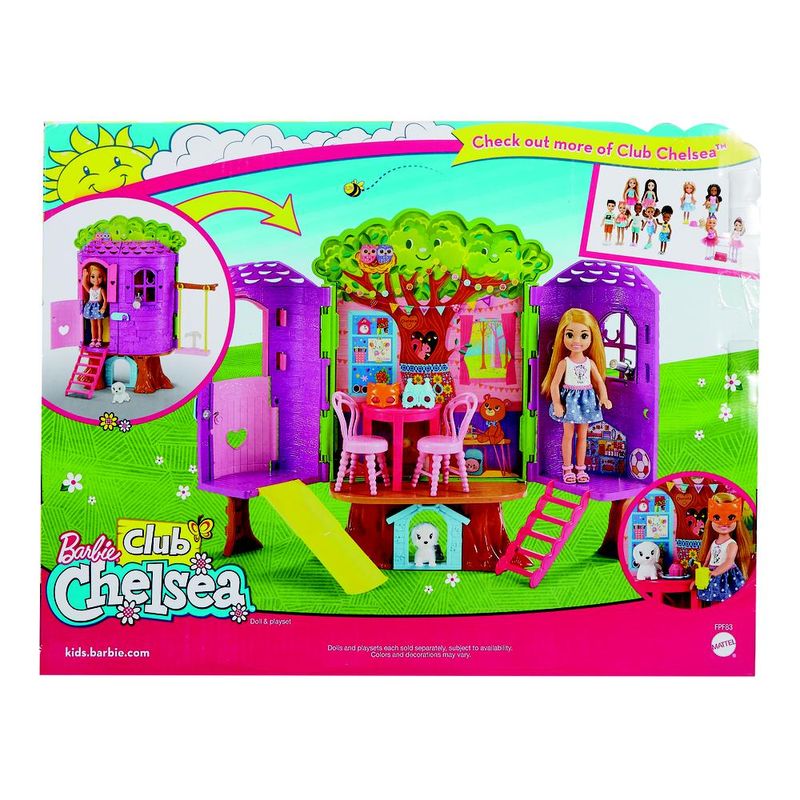 Playset-e-Boneca---Barbie-Club---Casa-da-Arvore-da-Chelsea---Mattel