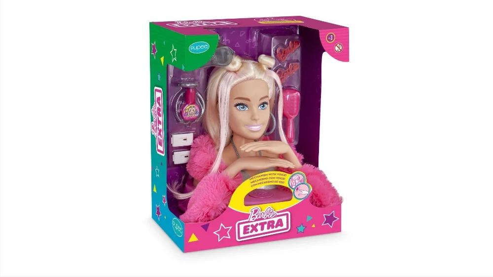 Boneca Busto Da Barbie Extra De Luxo Para Fazer Penteados Magicos -Maquiar  Fala 12 Frases Incrivel De 32 Cm + Brinde Maquiagem - Ri Happy
