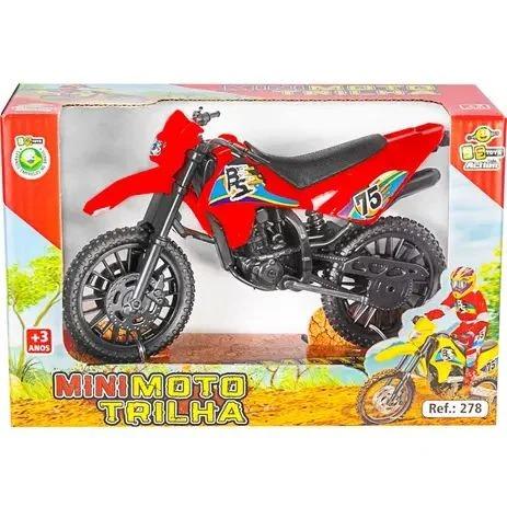 Motinha Mini Moto De Trilha Motocross 20 Cm Coloridos Vermelho